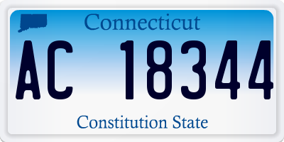 CT license plate AC18344