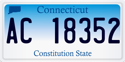 CT license plate AC18352