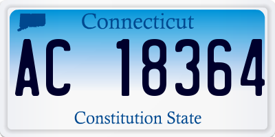 CT license plate AC18364