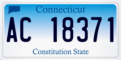 CT license plate AC18371