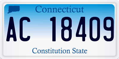 CT license plate AC18409