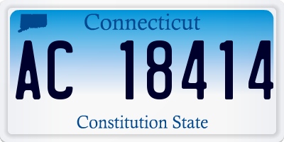 CT license plate AC18414