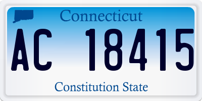 CT license plate AC18415