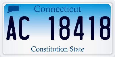 CT license plate AC18418