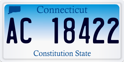 CT license plate AC18422