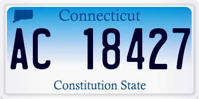 CT license plate AC18427