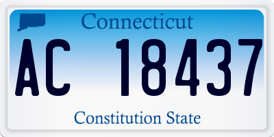 CT license plate AC18437