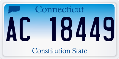 CT license plate AC18449
