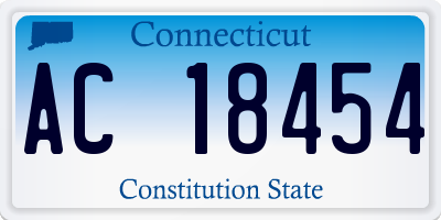 CT license plate AC18454