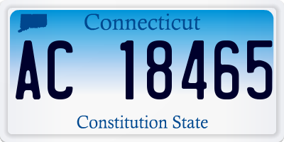 CT license plate AC18465