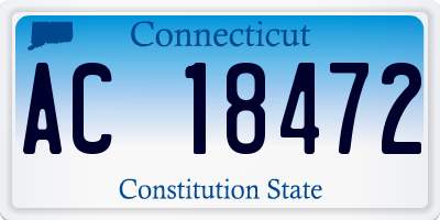 CT license plate AC18472