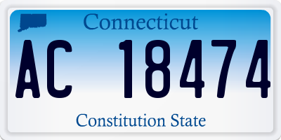 CT license plate AC18474