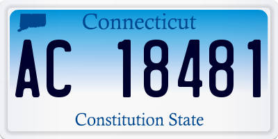 CT license plate AC18481