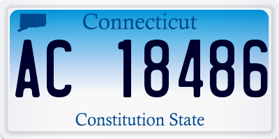 CT license plate AC18486