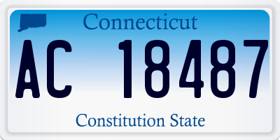 CT license plate AC18487