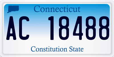 CT license plate AC18488