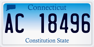 CT license plate AC18496