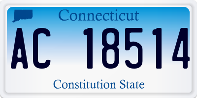 CT license plate AC18514