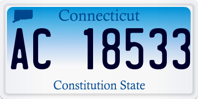 CT license plate AC18533