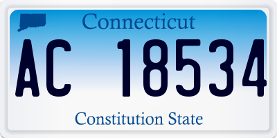 CT license plate AC18534