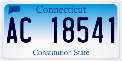CT license plate AC18541