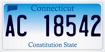CT license plate AC18542