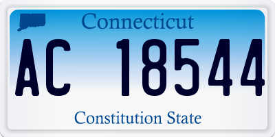 CT license plate AC18544