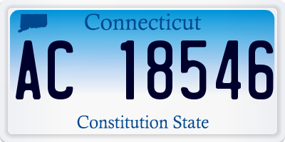 CT license plate AC18546