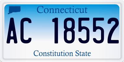 CT license plate AC18552