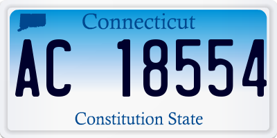 CT license plate AC18554