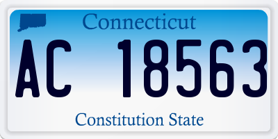 CT license plate AC18563