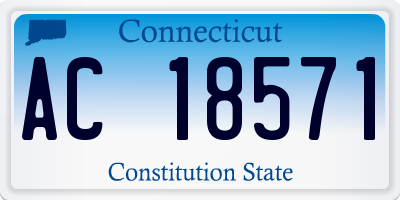 CT license plate AC18571