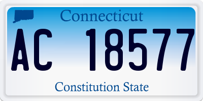CT license plate AC18577