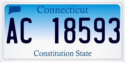 CT license plate AC18593