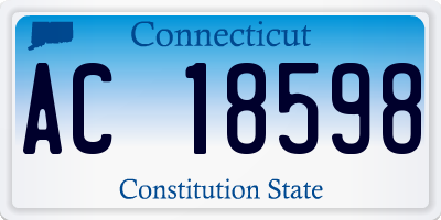 CT license plate AC18598