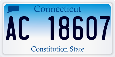 CT license plate AC18607