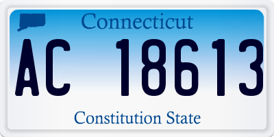 CT license plate AC18613