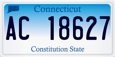 CT license plate AC18627