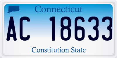 CT license plate AC18633