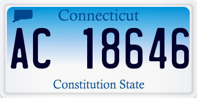 CT license plate AC18646