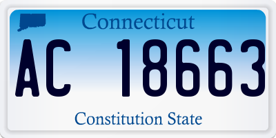 CT license plate AC18663