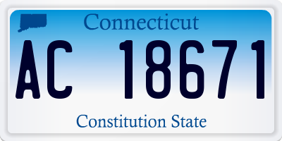 CT license plate AC18671