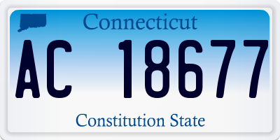 CT license plate AC18677