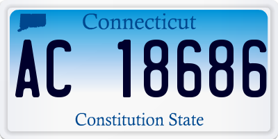 CT license plate AC18686