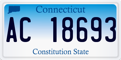 CT license plate AC18693