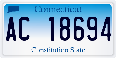 CT license plate AC18694