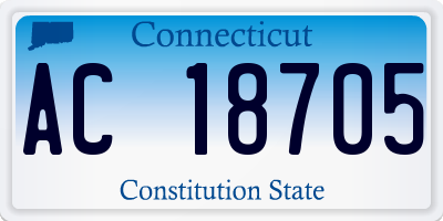 CT license plate AC18705