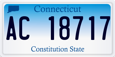 CT license plate AC18717