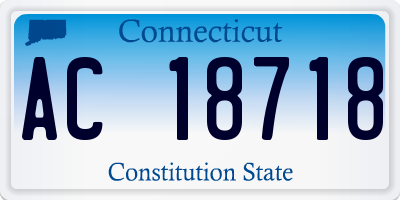 CT license plate AC18718