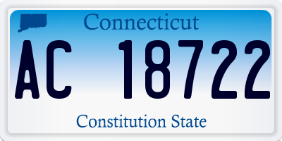 CT license plate AC18722